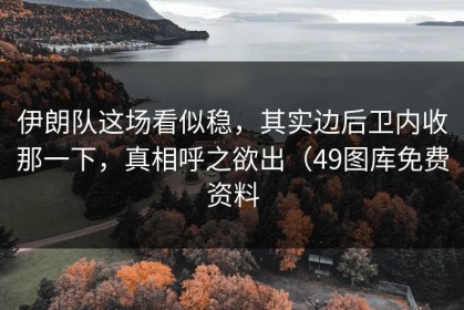 伊朗队这场看似稳，其实边后卫内收那一下，真相呼之欲出（49图库免费资料