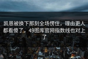 凯恩被换下那刻全场愣住，理由更人都看傻了，49图库官网指数线也对上了