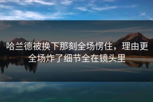 哈兰德被换下那刻全场愣住，理由更全场炸了细节全在镜头里
