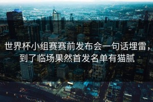 世界杯小组赛赛前发布会一句话埋雷，到了临场果然首发名单有猫腻