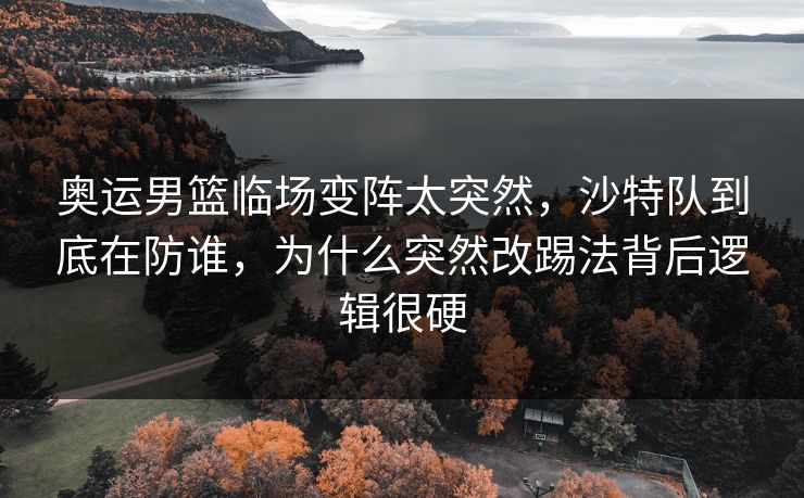 奥运男篮临场变阵太突然，沙特队到底在防谁，为什么突然改踢法背后逻辑很硬