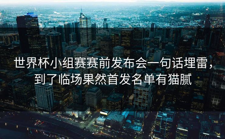 世界杯小组赛赛前发布会一句话埋雷,到了临场果然首发名单有猫腻 世界杯小组赛赛前发布会一句话埋雷,到了临场果然首发名单有猫腻